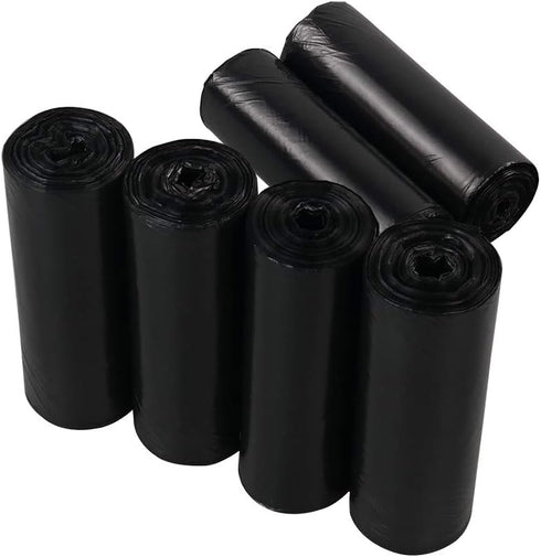 Gloreen Small Trash Bag, 2.6 Gallon Black Unscented Leakproof Liners, 6 Rolls, 150 Counts