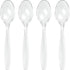 Premium Disposable Clear Plastic Teaspoons (50 Count) | Transparent, Durable, and Convenient for Parties, Events, and Everyday Use