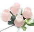 QYLHH 2 Set Pcs Rose Quartz Jade Mushroom Hot Massage Stones Warm Rocks Kit for Facial SPA Pink