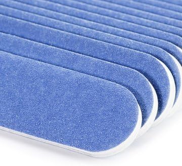 Professional Mini Blue Finger Nail Files, 120/240 Washable Emery Boards, 12 Fingernail Files Per Pack