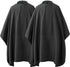 Professional Waterproof Hair Styling Cape, Nylon Haircut Salon Gown with Snap Closure, 50" x 60", 2-Pack