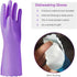 Alimat PluS Reusable Cleaning Gloves, 4PCS, Latex Free, Waterproof, Large, Blue+Purple, Dishwashing