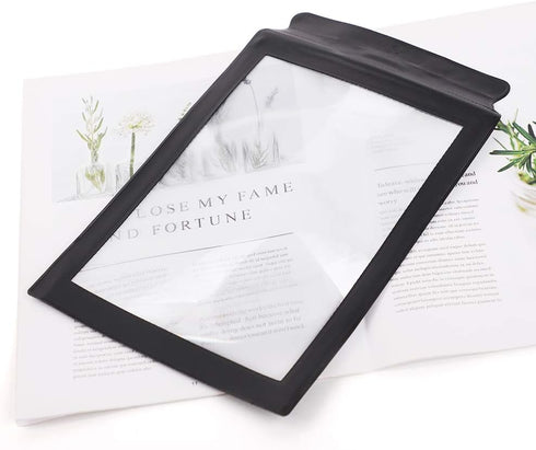 3X Magnifying Glass A4 Paper Size, PVC Plastic Full Page Reading Aid Lens for Large Sheets