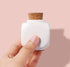 Porcelain Nail Art Acrylic Glass Dappen Dish Holder with Soft Wooden Lid, Powder Liquid Bowl Accessories