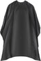Professional Hair Cutting Cape with Adjustable Snap Closure, Waterproof Hairdressing Salon Cape - 57" x 51" (Black)