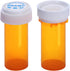 Plastic Empty Pill Bottles with Double Sided Use Caps - Child Resistant & Easy Open Medicine Container (8 Dram, 12pcs)