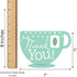 Set 12 Big Dot of Happiness Floral Lets Par-Tea - Shaped Thank You Cards - Garden Tea Party Thank You Note Cards