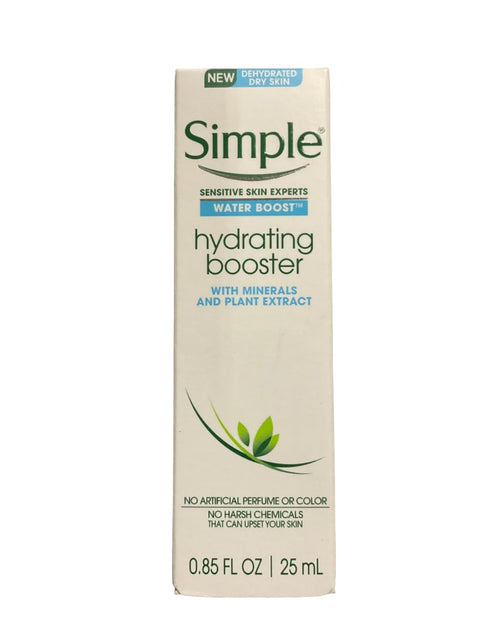Simple Water Boost Hydrating Booster for Dry Sensitive Skin, 0.85 fl oz (Pack of 2)