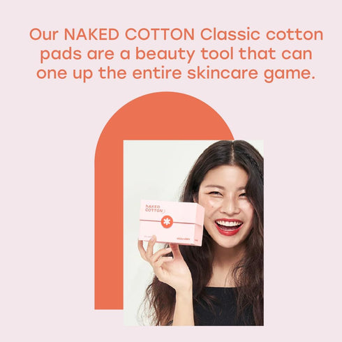 White Rabbit Naked Cotton Classic Premium Facial Cotton Pads, 100% Cotton, Unbleached, Lint-Free, 200 Count