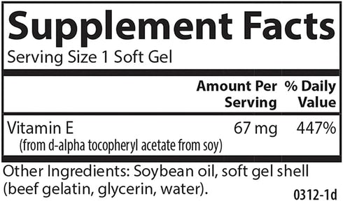 Carlson E-Gems, 100 IU, Heart Health & Optimal Wellness, Antioxidant, 250 Soft Gels
