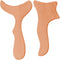 Ipetboom 2Pcs Wooden Gua Sha Boards Smooth Edges Body Massagers for Neck Shoulder