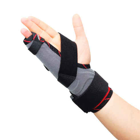 ORTONYX Wrist Immobilizer Brace - Pinky Finger Splint for 4th & 5th Finger, Ulnar Gutter Support, Adjustable, KB434 Gray