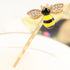 yueton Pack of 4 Women Honeybee Metal Hairpin, Bee Crystal Hair Side Clip Barrette Hair Accessories
