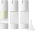 LONGWAY 3pcs Refillable Airless Pump Bottles, Travel Foundation Containers for Hand Sanitizer, Gel, Lotion (1oz/30ml,