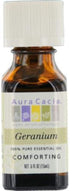 Aura Cacia 100% Pure Geranium Essential Oil | GC/MS Tested for Purity | 15 ml (0.5 fl. oz.) | Pelargonium graveolens