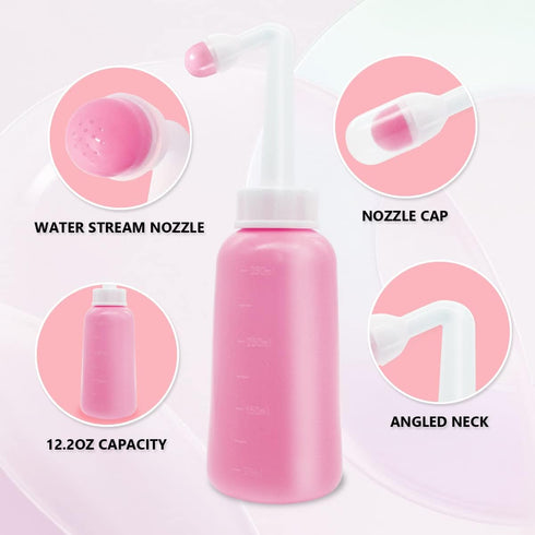 Peri Bottle for Postpartum Care, 12 OZ Upside Down Perineal Bottle for Recovery and Cleansing After Birth
