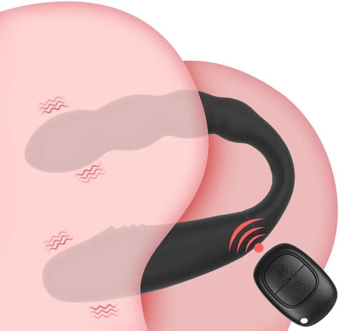 GURIDO 10 Double-Head Vibrator Clitoral Stimulator with Vibration Modes, Vibrating Double-Ended Anal Bead Butt