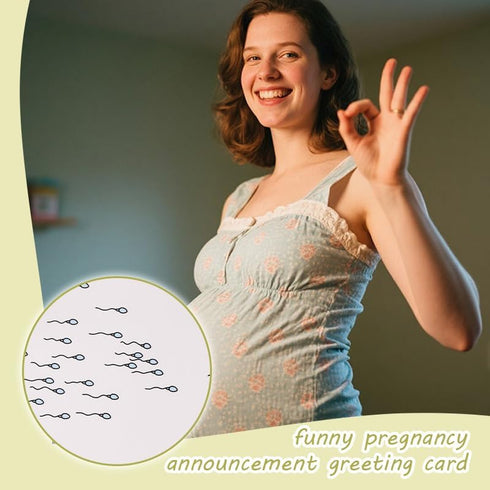 Tofwaol Baby Shower Card Funny Pregnancy Announcement Gifts for Husband Humorous Congrats on Pregnacy Gift for Couple