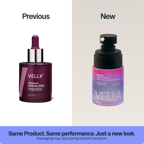 Vella Women's Intimate Elixir - Lightweight Water-Based Hydration - Ideal for all Stages of Menopause - Hyaluronic Acid