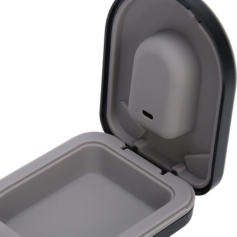 Hearing Aid Travel Case, Behind-the-Ear Accessories, Waterproof Drop Resistance Storage Box, Black (2.6 x 2 x 1in)