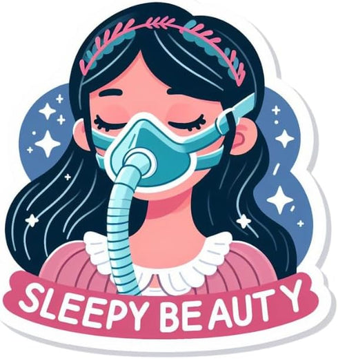 Sleep Apnea Awareness Sticker, Vinyl Decal for Car, Laptop, Wall, Window, 8pcs/Set, White