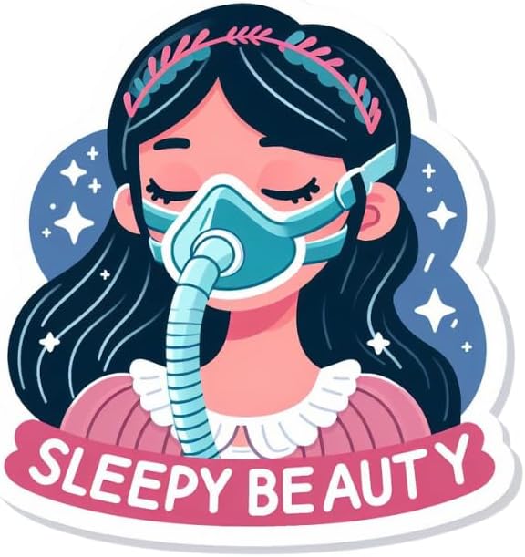 Sleep Apnea Awareness Sticker, Vinyl Decal for Car, Laptop, Wall, Window, 8pcs/Set, White