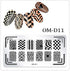 WOKOTO 5Pcs Nail Plates Stamping Set with Classic Geometric Stars Nail Art Kit