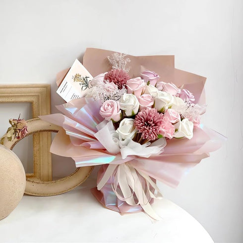 MLSG 20 Sheet Waterproof Floral Bouquet Wrapping Paper, Illusionary Packaging Paper for Wedding Birthday Gift DIY