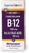 Superior Source No Shot Vitamin B12 (1000 mcg), B6, Folic Acid, Quick Dissolve Tablets, 60 Count