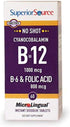 Superior Source No Shot Vitamin B12 (1000 mcg), B6, Folic Acid, Quick Dissolve Tablets, 60 Count