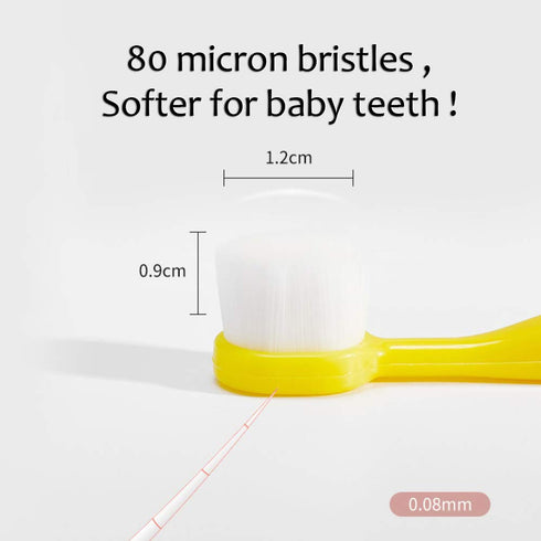 EasyHonor Baby Toothbrush for Ages 1-3, Extra Soft Toothbrush with 10000 Floss Bristles for Toddler Gum Care (4Pcs)