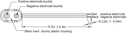 (Pack of 5) I-Type 9V Battery Connector, 9 Volt Battery Clip Connector with Wire and Hard Buckle Plastic Housing