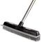 Pet Hair Rubber Broom with Carpet Rake and Squeegee, 2 in 1 Floor Brush, 58 Inch Adjustable Handle, Black