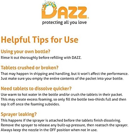 Pack 4 Countertop DAZZ Bathroom Cleaner Refill (Makes Bottles) for Tile, Tub Shower, and Bathroom Surfaces - All