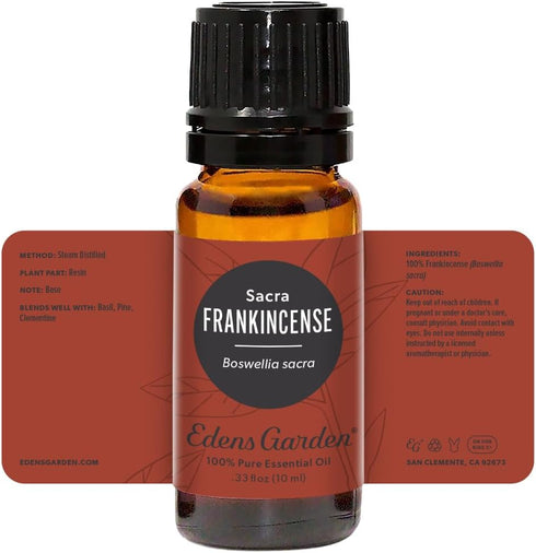 Edens Garden Frankincense-Sacra Essential Oil - 100% Pure Premium Grade, 10 ml (.33 fl oz) for Diffuser & Skin