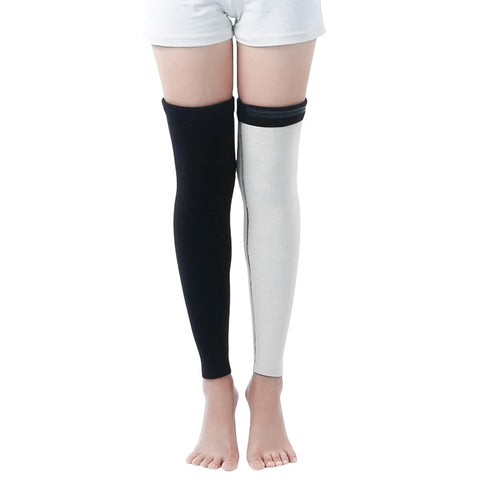 JUMISEE Men Women Warm Fleece Lined Knee Brace Leg Warmer Thermal Full Leg