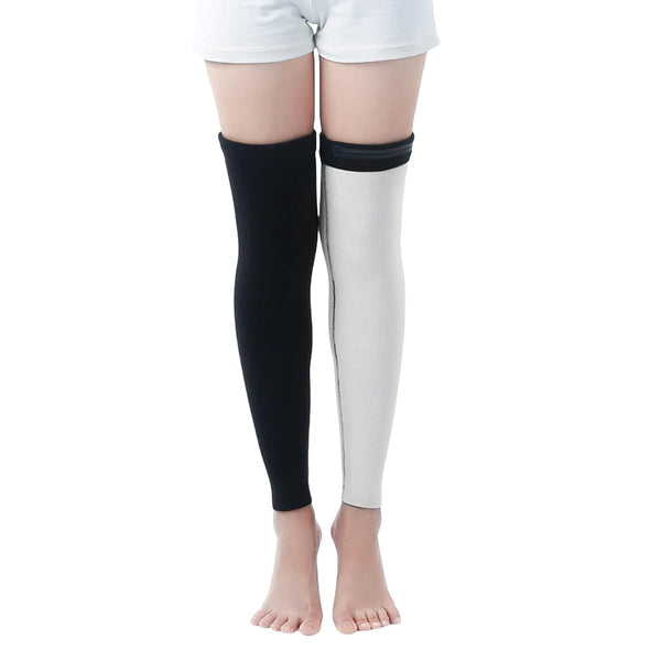 JUMISEE Men Women Warm Fleece Lined Knee Brace Leg Warmer Thermal Full Leg