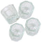Karlash Nail Art Acrylic Liquid Powder Dappen Dish, Glass Crystal Cup Tools, Pack of 4