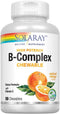 SOLARAY Vitamin B-Complex 250mg, Natural Orange Flavor | Supports Healthy Hair, Skin, Immune Function & Metabolism | 50