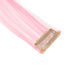 SWACC 12 Pcs Clip on Straight One Color Hair Extensions Synthetic Hairpieces in Pink for Party Highlights
