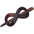 Parcelona French Infinity Hair Slider Pin, 3 1/2" Brown Tortoise Shell Barrette Clip for Fine Hair