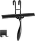 Simtive 10-Inch Shower Squeegee Set, Includes Shower Door Hook, Adhesive Hook, for Shower Doors, Mirror, Window, Black