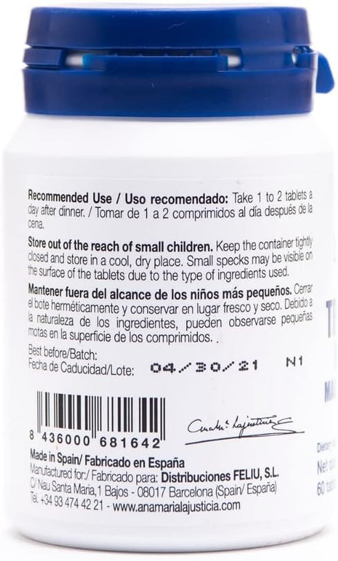 Tryptophan, Melatonin, Magnesium, Vitamin B6, 60 Tablets, Ana Maria Lajusticia