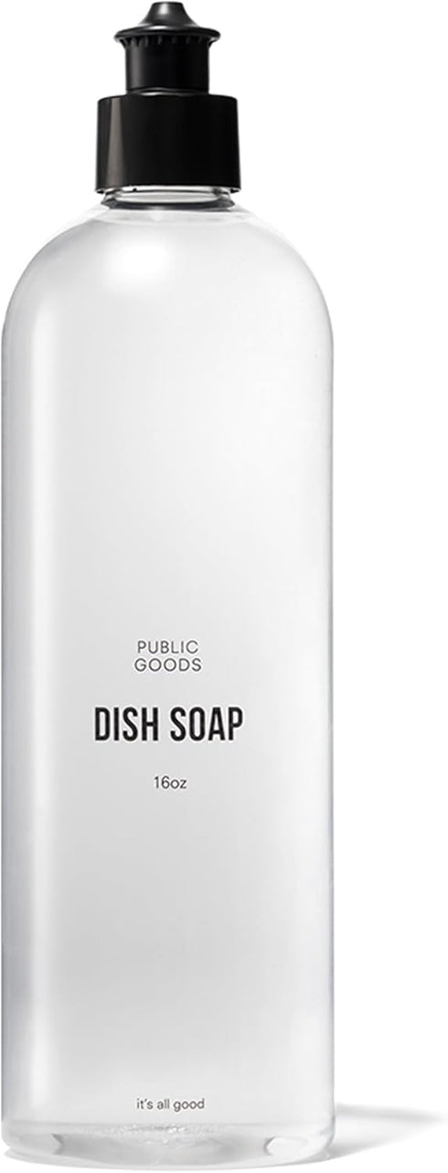 Public Goods Natural Dish Soap, Non-Toxic Kitchen Soap, Plant-Based, Mandarin Basil, 16 Fl Oz