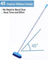 Long Handle Deck Brush - 50" Stiff Bristle Scrubbing Brush for Cleaning Shower, Bathroom, Bathtub, Tile Floors, Garage