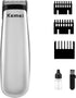 KEMEI Mini Hair Trimmer, Portable Cordless Clipper for Men & Women, Precision Haircut Tool, Silver, Travel-Friendly