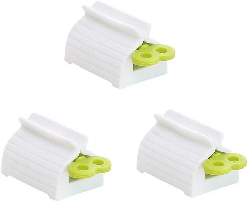 Magik Rolling Tube Toothpaste Squeezer Easy Dispenser Seat Holder Stand (3, Green)
