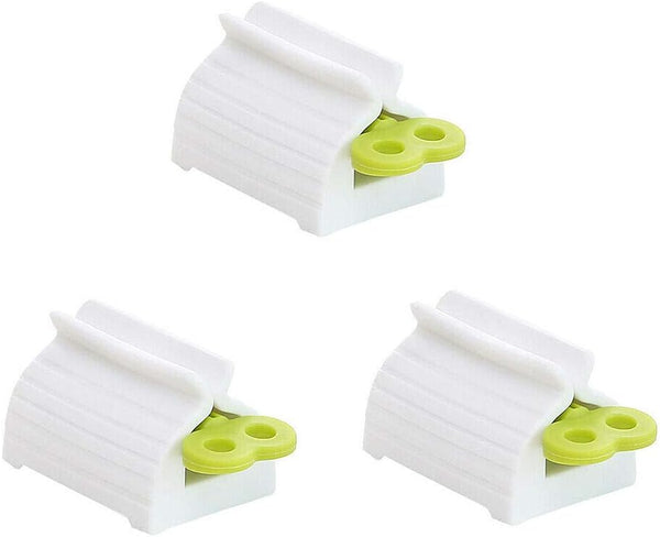 Magik Rolling Tube Toothpaste Squeezer Easy Dispenser Seat Holder Stand (3, Green)