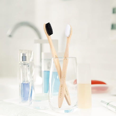 Biodegradable Bamboo Toothbrushes, 10 Piece BPA Free Soft Bristles, Natural, Eco-Friendly, Compostable