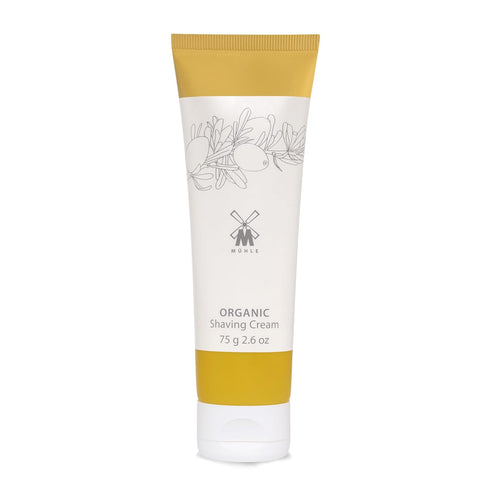 MÜHLE Organic Shaving Cream, Natural with Argan Oil, TSA Travel Size, 75mL (2.5 oz)